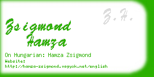 zsigmond hamza business card